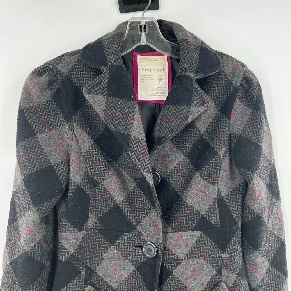 Aeropostale grey coat jacket size SP